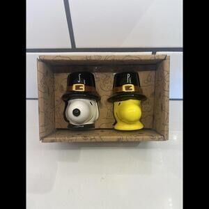 Snoopy Peanuts x Rae Dunn Woodstock Thanksgiving Salt & Pepper Shakers New